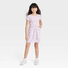 Girls' Short Sleeve Dress - Cat & Jack Soft Violet Xs,