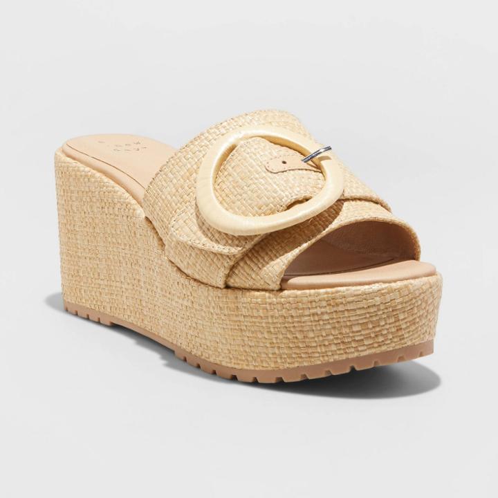 Women's Victoria Wedge Heels - A New Day Tan