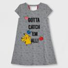 Girls' Pokemon Pikachu Dress - Heather Gray
