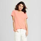 Women's Short Sleeve Meriwether Crew Neck T-shirt - Universal Thread Coral (pink)