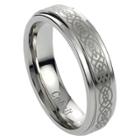 Journee Collection Daxx Men's Cobalt Engraved Celtic Design Band -