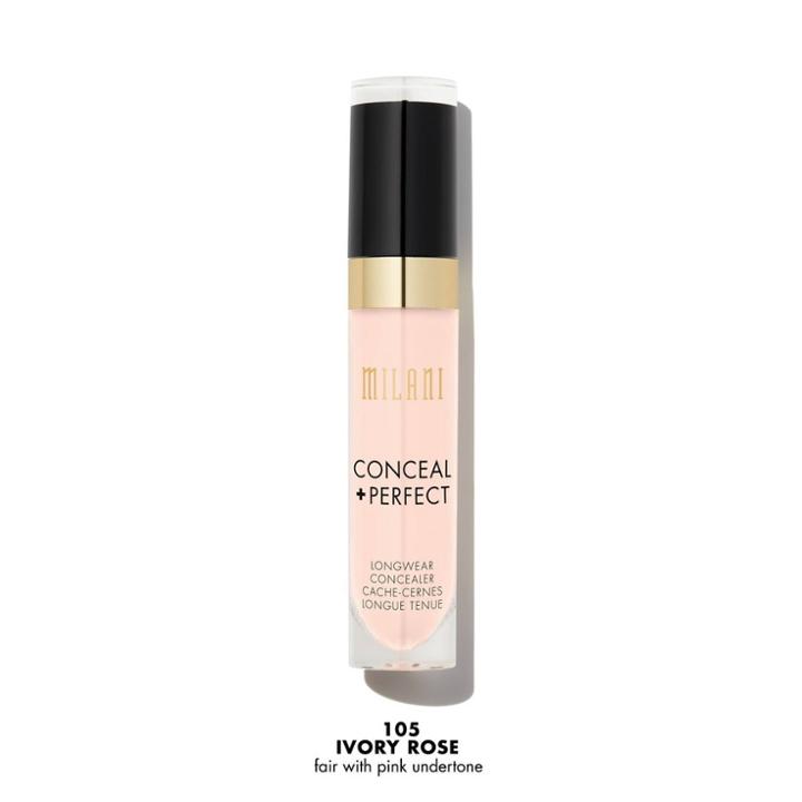 Milani Conceal + Perfect Long Wear Concealer Ivory Rose - 0.17 Fl Oz, Ivory Pink