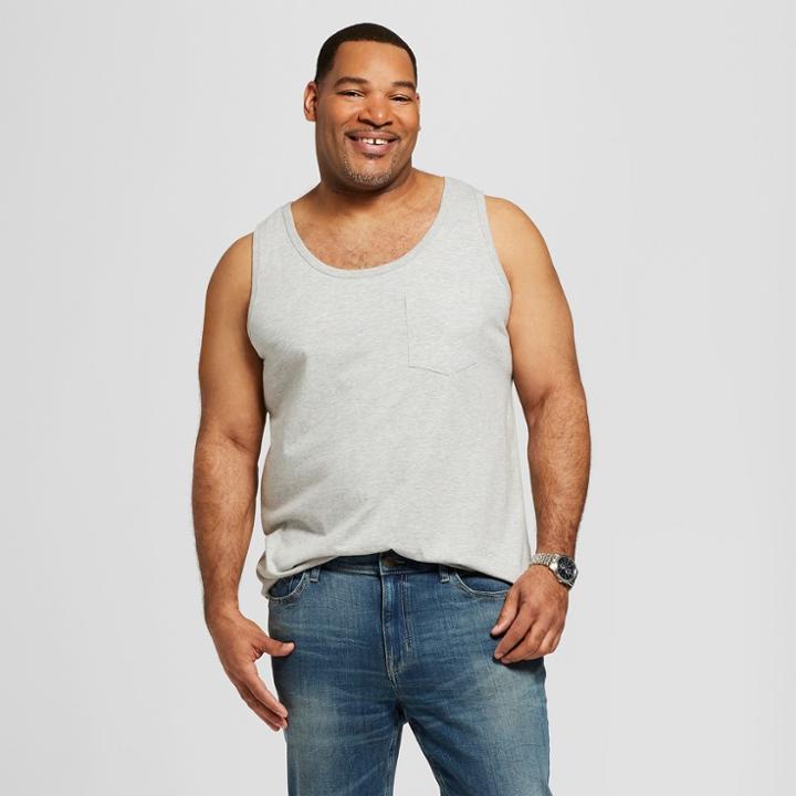 Men's Big & Tall Novelty Tank Top - Goodfellow & Co Masonry Gray