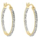 Target 1/4 Ct. T.w. Diamond Hoop Earrings In Gold Over Sterling Silver (ij-i2-i3), Girl's