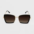 Women's Square Sunglasses - Wild Fable Black/gold