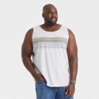 Men's Tall Striped Relaxed Fit Scoop Neck Tank Top - Goodfellow & Co Gray/multi
