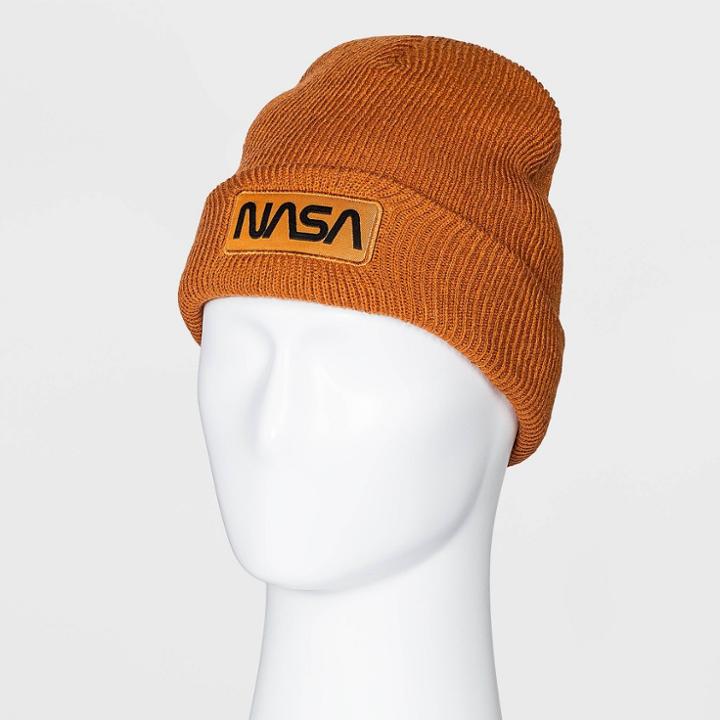 Men's Nasa Cuffed Beanie - Orange