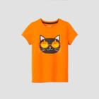 Girls' Short Sleeve Pumpkin Cat Graphic T-shirt - Cat & Jack Orange