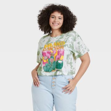 National Park Foundation Women's Plus Size Grand Canyon Short Sleeve Graphic T-shirt - Green
