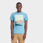 Men's Short Sleeve Graphic T-shirt - Goodfellow & Co Turquoise Blue
