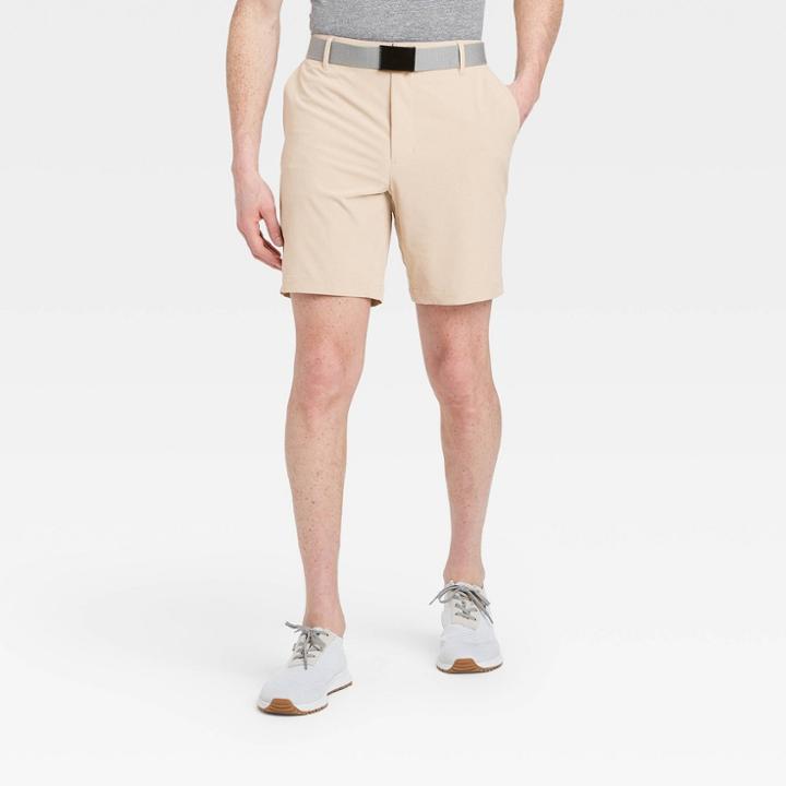 Men's Heather Golf Shorts - All In Motion Khaki 30,