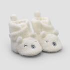 Baby Constructed Bear Bootie Slippers - Just One You Made By Carter's White Newborn