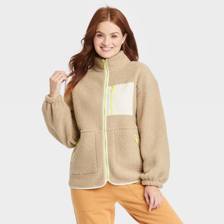 Women's Sherpa Jacket - Universal Thread Tan