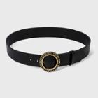 Women's Rope Buckle Belt With Chain - Universal Thread Black