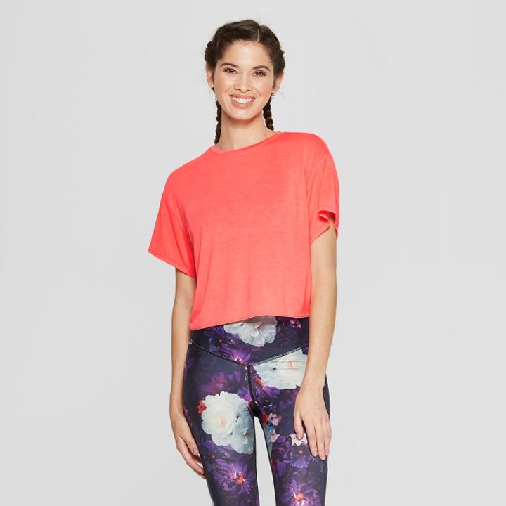 Women's Tie Back T-shirt - Joylab Fiery Coral