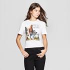 Women's Smokey Bear Short Sleeve Crop T-shirt - (juniors') - White