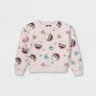 Girls' Star Wars Baby Yoda Candy Hearts Pullover Sweatshirt - Cream