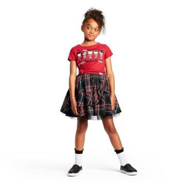 Petitegirls' Short Sleeve Crewneck Graphic T-shirt - Harajuku Mini For Target Red