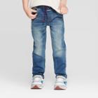 Toddler Boys' Straight Pull-on Jeans - Cat & Jack Medium Wash 4t, Boy's, Blue