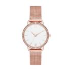 Women's Crystal Mesh Strap Watch - A New Day Rose Gold