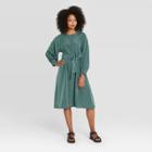 Women's Raglan Volume Long Sleeve Dress - Prologue Blue