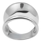 Women's Journee Collection Tapered Concave Band In Sterling Silver -