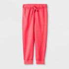 Toddler Girls' Adaptive Fleece Jogger - Cat & Jack Coral 2t, Girl's, Orange