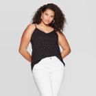 Women's Plus Size Sleeveless V-neck Cross Back Cami - Universal Thread Navy