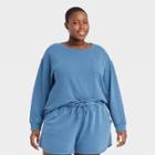 Women's Plus Size French Terry Sweatshirt - Universal Thread Blue