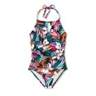 Kona Sol Women's Post-mastectomy High Neck Beach Daze High Coverage One Piece Swimsuit - Kona
