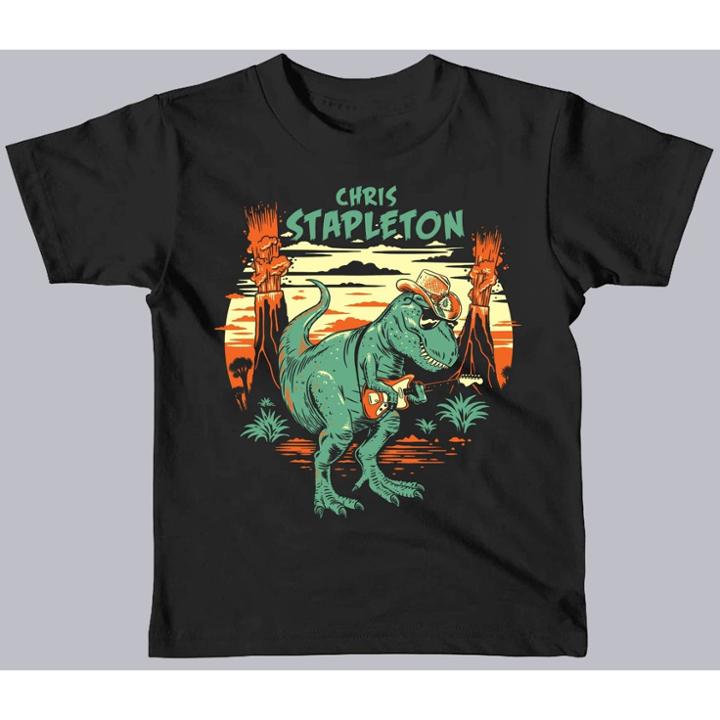 Merch Traffic Petitetoddler Boys' Country Chris Stapleton Short Sleeve T-shirt - Black