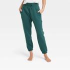 Women's Mid-rise Cotton Fleece Joggers - All In Motion Emerald Green