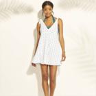 Women's Shoulder Tie Eyelet Cover Up Dress - Xhilaration White