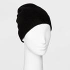 Women's Cashmere Beanie Hats - A New Day Black One Size, Women's
