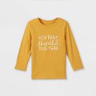 Toddler Boys' 'extra Thankful' Graphic Long Sleeve T-shirt - Cat & Jack Yellow
