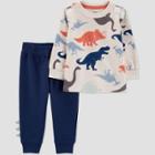 Carter's Just One You Baby Boys' Dino Top & Bottom Set - Blue/beige Newborn