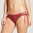 Women's Lace-up Cheeky Hipster Bikini Bottom - Xhilaration Sienna