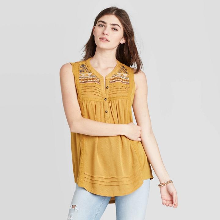 Women's Sleeveless Blouse - Knox Rose Yellow