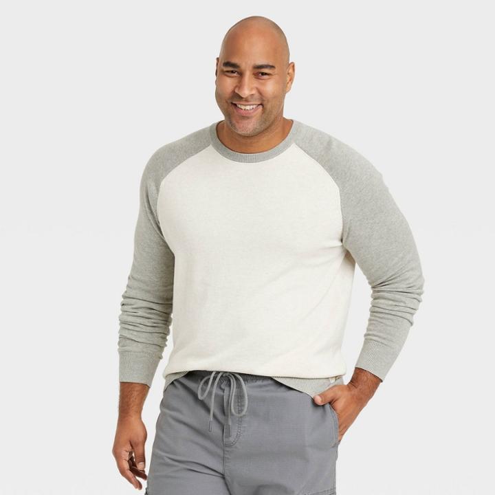Men's Big & Tall Regular Fit Crewneck Pullover Sweater - Goodfellow & Co