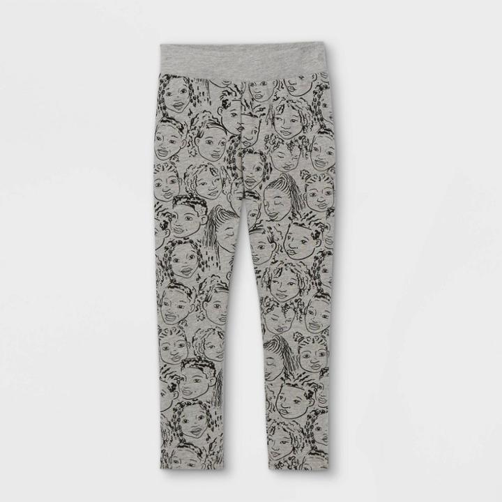 Well Worn Black History Month Toddler Faces Leggings - Gray