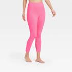 Women's High-waisted Brushed Jersey 7/8 Leggings - Joylab Flamingo