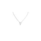 Zirconmania Women's Zirconite Necklace With Open Pave Cubic Zirconia Triangle In Sterling Silver - Rhodium
