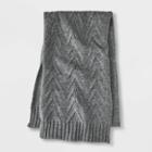 Men's Chevron Knit Scarves - Goodfellow & Co Heathered Gray