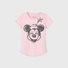 Girls' Disney Minnie Mouse Short Sleeve T-shirt - Pink