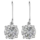 Distributed By Target Drop Earrings Plated Brass Dangle Round Cubic Zirconia -