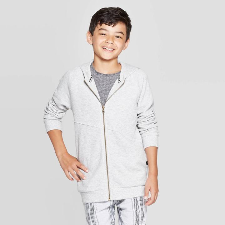 Boys' Long Sleeve Thermal Sweatshirt - Art Class Gray