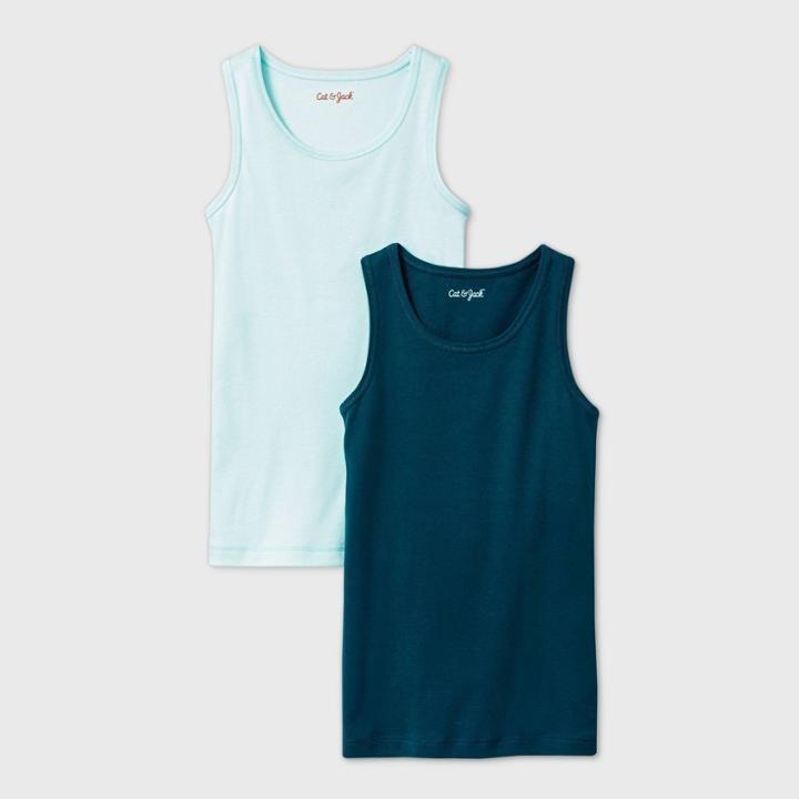 Girls' 2pk Tank Top - Cat & Jack Teal/aqua