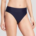 Tori Praver Seafoam Women's Cheeky High Waist Bikini Bottom - Midnight Blue