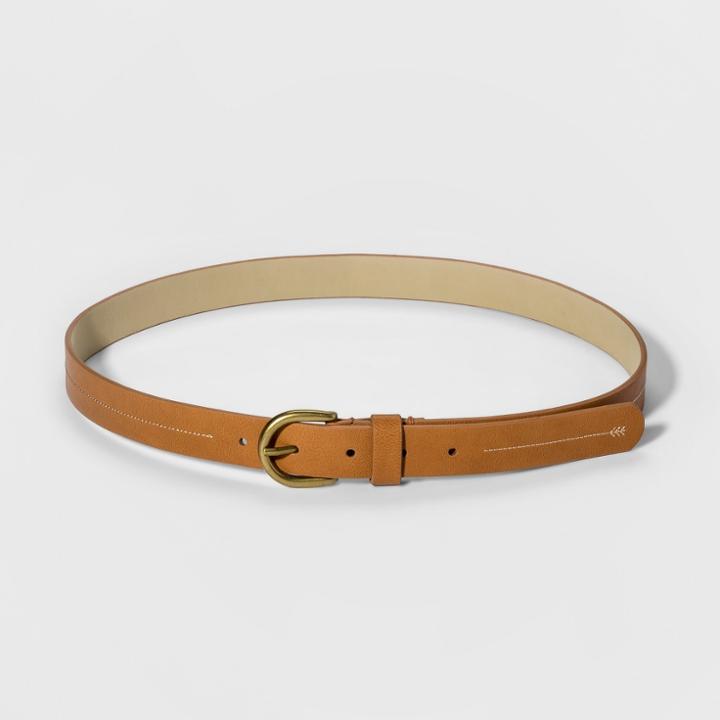 Target Women's Stitch Detail Belt - Universal Thread Brown