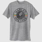 Men's Short Sleeve Bob Marley One Love Graphic T-shirt - Gray